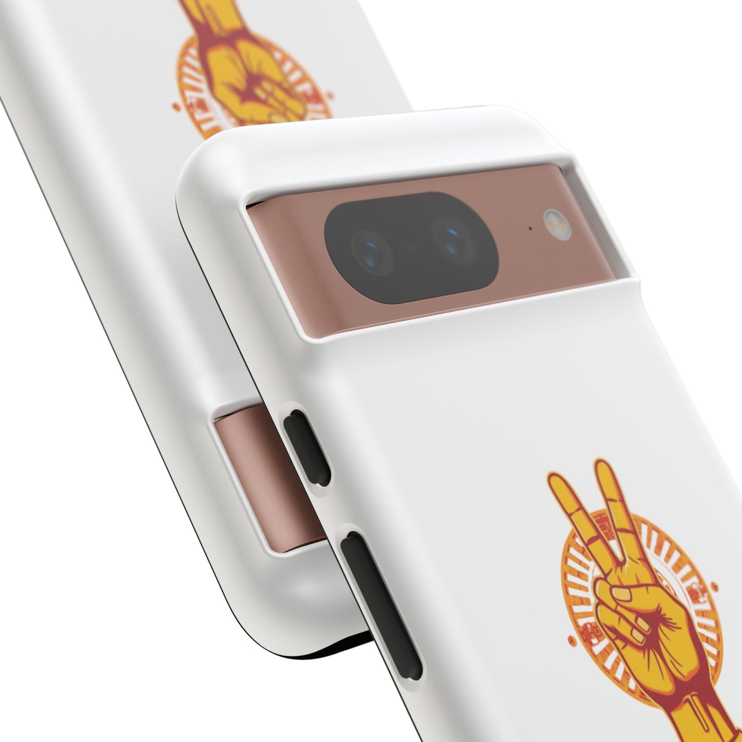 Victory Themed Stylish Phone Case - Tough Cases with Peace Sign Design, Customizable Phone Covers, Gift for Tojan Fans, Trendy Accessories