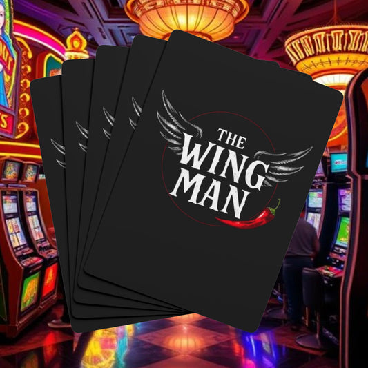 The Wing Man Poker Playing Card Set for Game Night, Casino Decor, Gift for Gamblers, Poker Lovers, Unique Card Collection