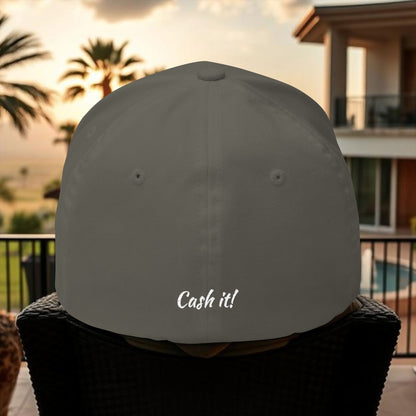 Cash it! Wing Man Designs, Closed-Back Structured Cap (Embroidery), Check Mark Hat