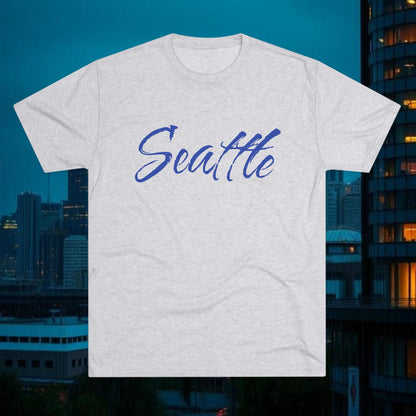 Seattle Script Tee — Casual City Souvenir T-Shirt, Perfect for Gameday, Tri-Blend Soft Material