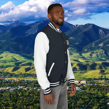 Letterman Jacket – Varsity Blue Fist Patch with FLC Back