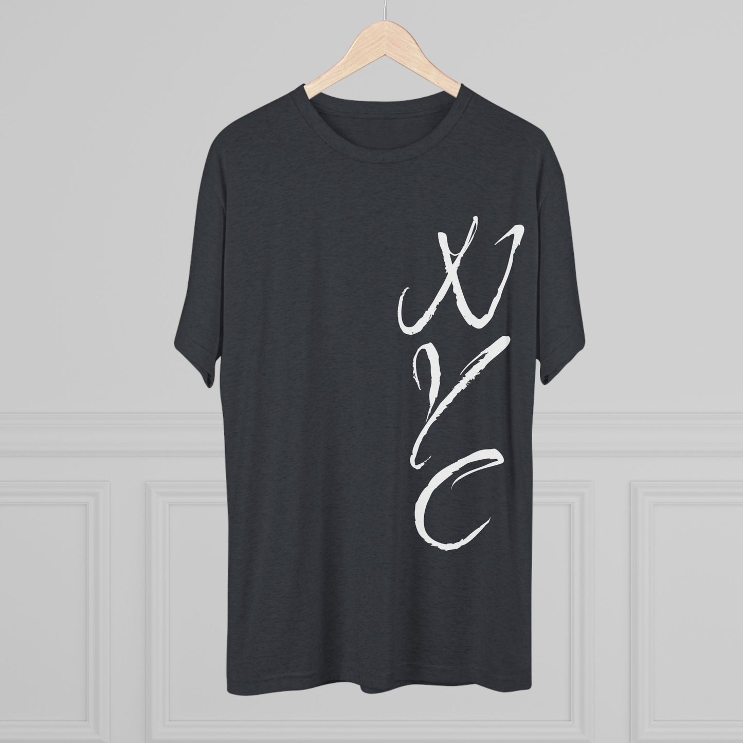 NYC Script Tee — 'REP' Skyline Back Graphic, Tri-Blend Soft T-Shirt