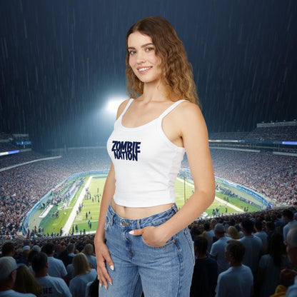 Zombie Nation Women's Spaghetti Strap Tank Top, Casual Summer Tee, Halloween Apparel, Graphic Tank, Festival Clothing