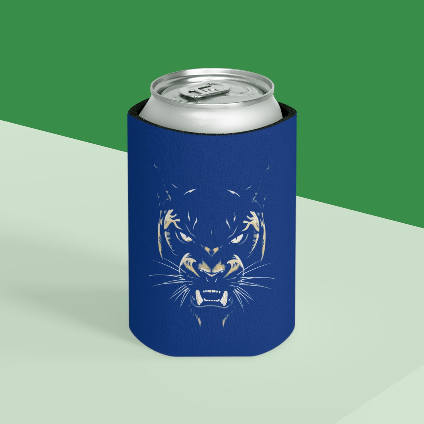 Panther Silhouette Can Cooler, Drink Sleeve, Beverage Insulator, Game Day Accessory, Party Favor, Sports Team Gear