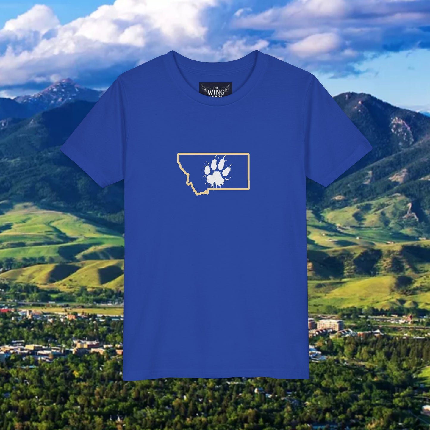 Bobcat Paw Print Youth Tee, Kids Animal Lover Shirt, State Pride T-Shirt, Perfect Gift for Birthdays, Bobcat Apparel