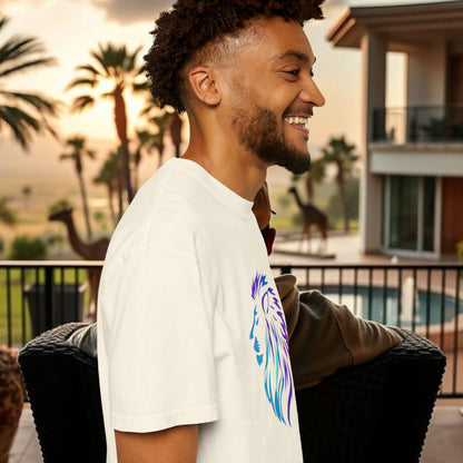 Majestic Lion T-Shirt, unique unisex garment-dyed t-shirt, perfect for casual outings or cozy relaxation at home