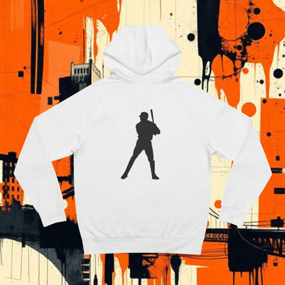 Baseball Batter Graphic Hoodie — Baseball Silhouette Logo Pullover