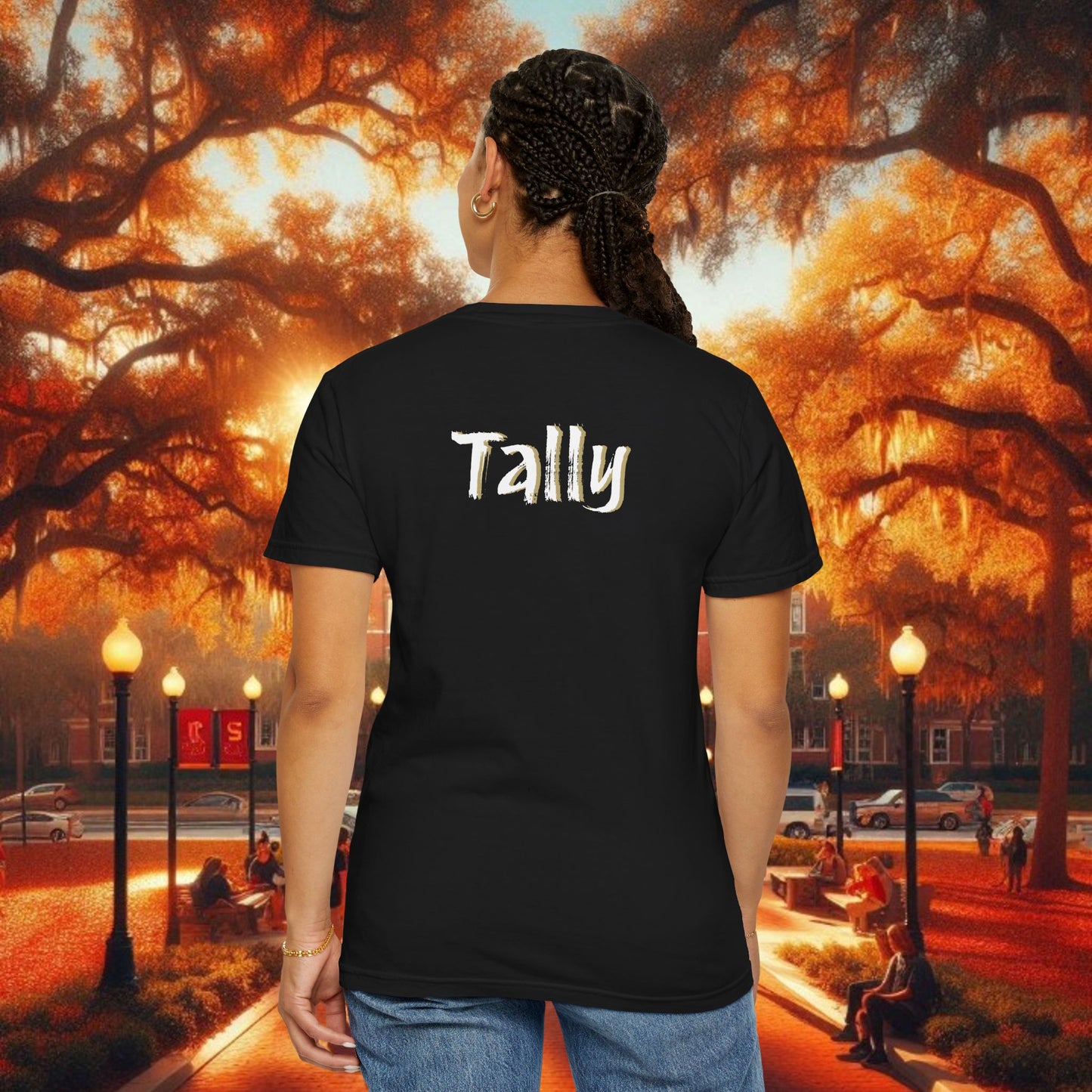 T-Shirt with Tally Design, Casual Wear, Gift for Sports Fans, College Apparel, Summer Fashion, State Pride Tee