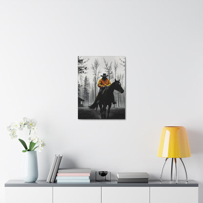 Cowboy Canvas Art, Western Wall Decor, Rustic Home Decor, Gifts for Horse Lovers, Cowboy Photography