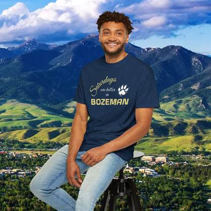 Bozeman Saturday T-shirt, Unisex Casual Tee, Weekend Vibes Shirt, Bozeman Gift, Summer Outing Apparel