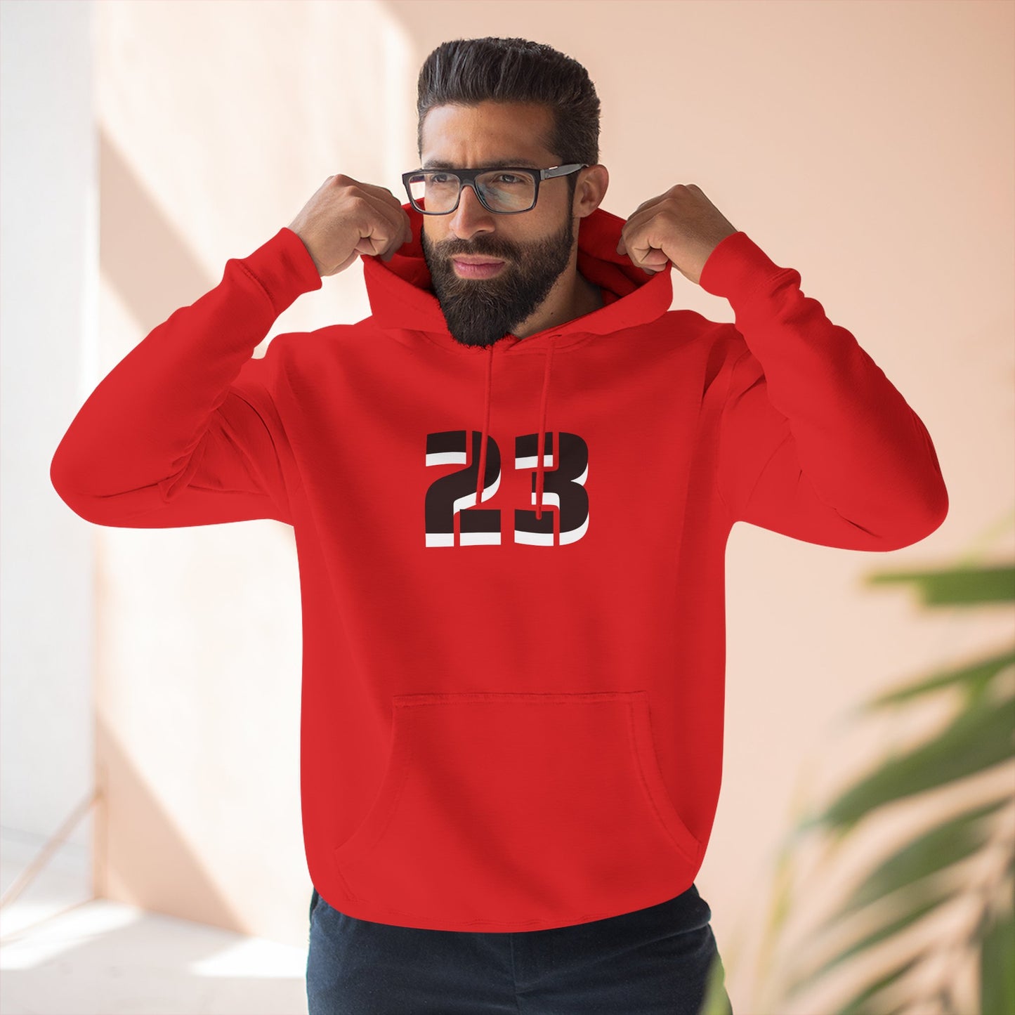 23 Fleece Hoodie, Stylish Sportswear for Game Day, Unisex Sweatshirt, Athletic Fashion, Cozy Hoodie, Perfect for Fans