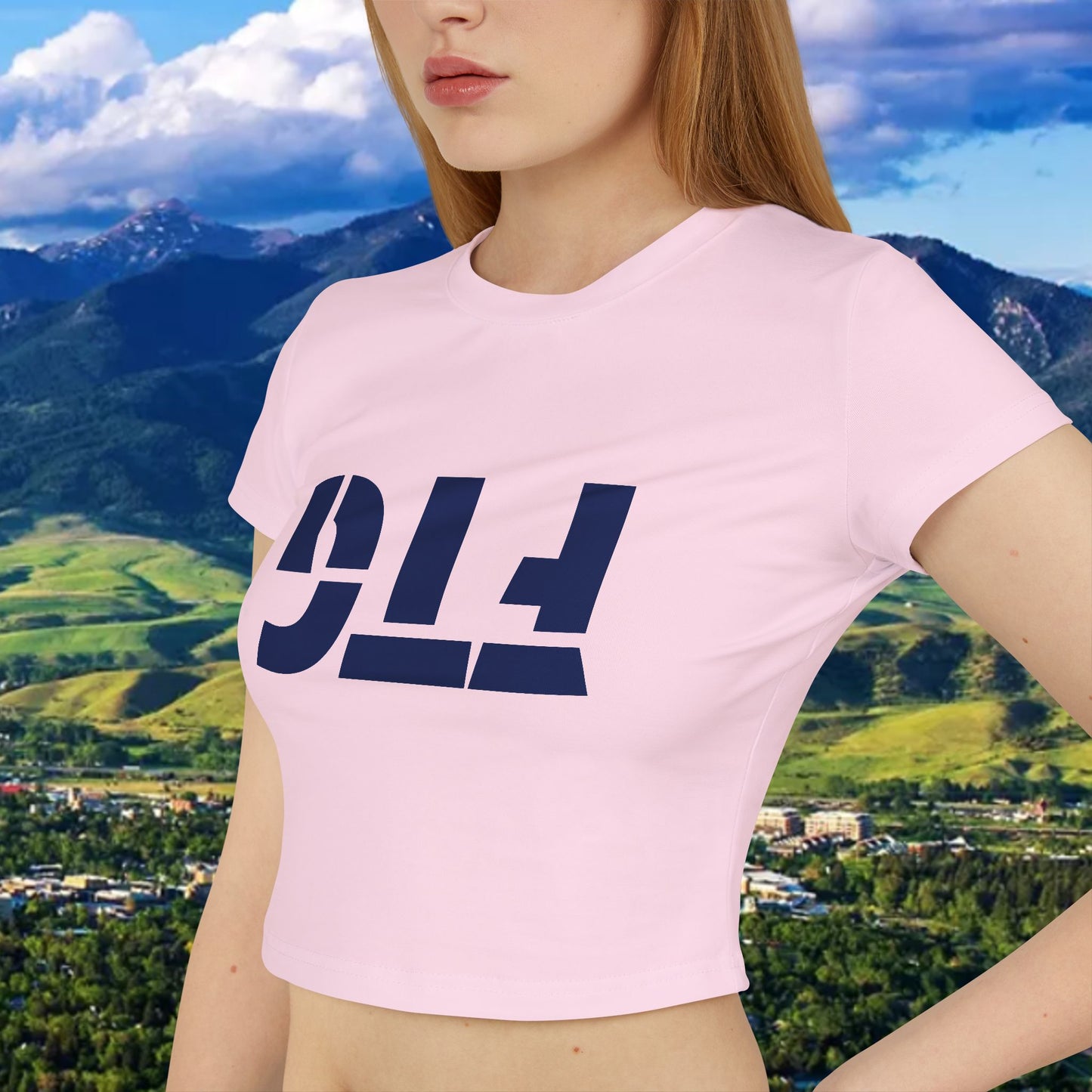 Upside Down FTG Stylish Women's Baby Tee - Trendy Crop Top, Casual Outfits, Birthday Gift, Bobcat Games, Everyday Essentials