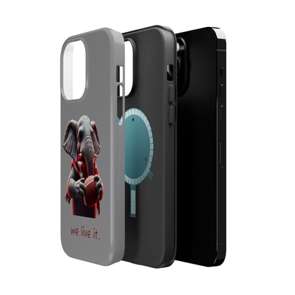 Elephant Football Case - Impact-Resistant Phone Cover, Unique Gift for Sports Lovers, Animal Case for Kids, Fun Accessories, Durable