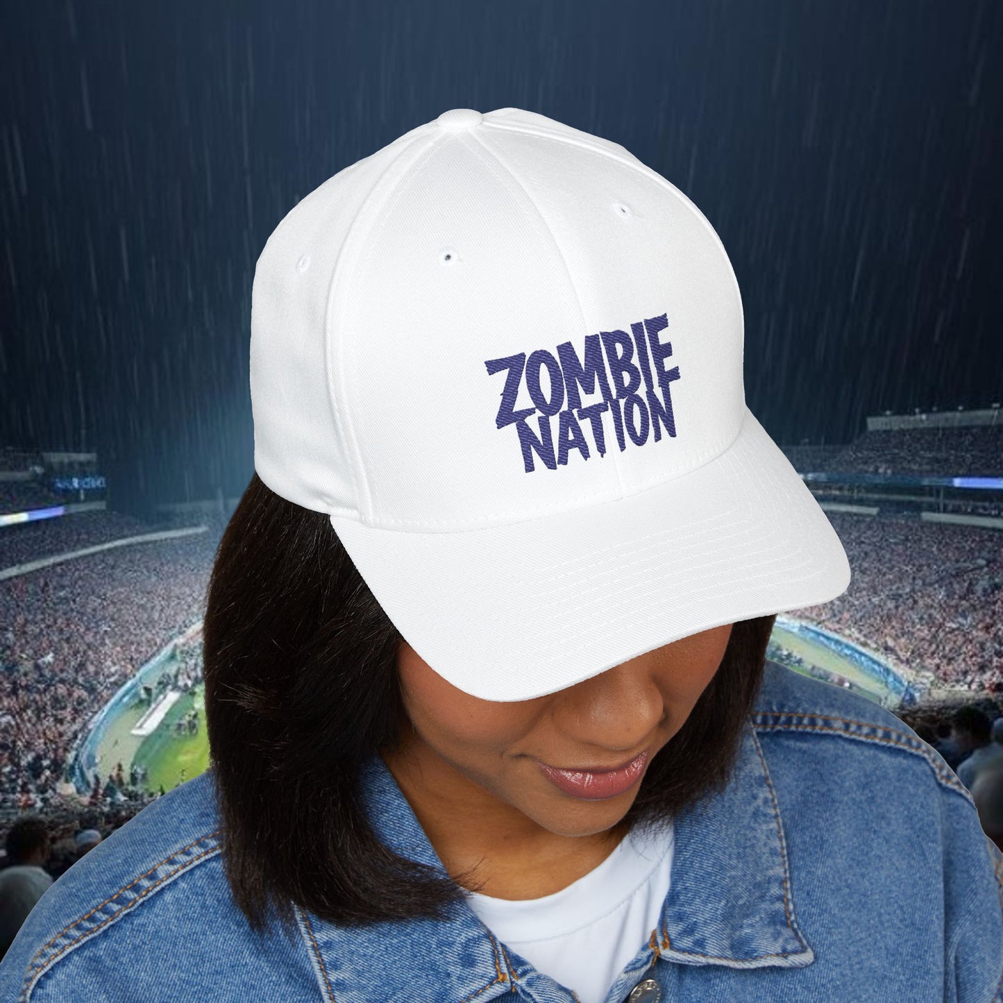 Zombie Nation Embroidered Fan Cap, Casual Hat, Gift for Fans, Summer Accessory, Outdoor Cap, Gameday Gear, Trendy Headwear