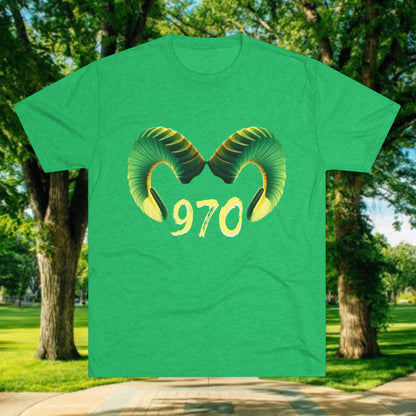 Ram Horn 970 Graphic Tee — Zodiac/Aries Inspired Shirt, Sports Fan Apparel, Perfect T-Shirt for Gameday