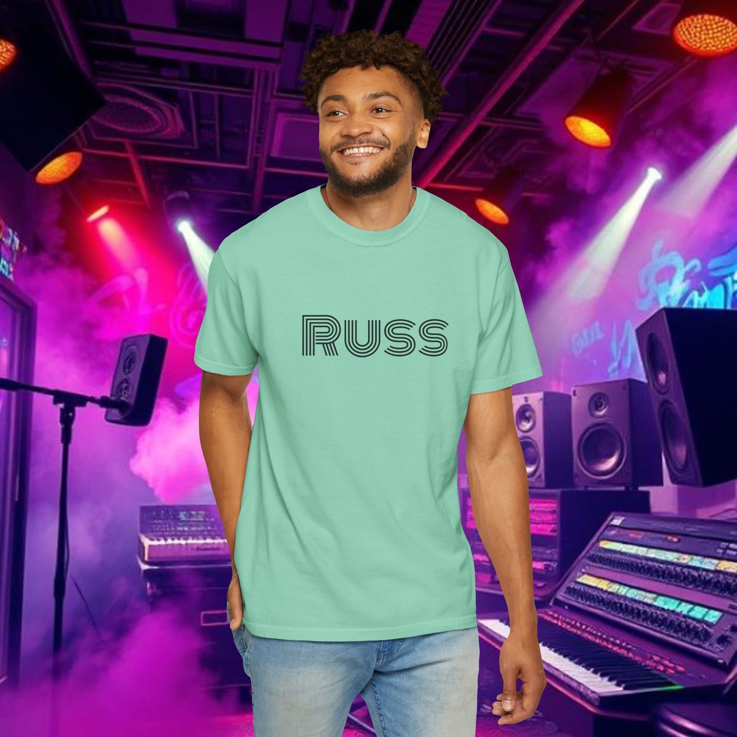 Russ Unisex T-Shirt with Retro Design, Hip-Hop Shirt, Casual Wear, Unique Style, Russ Apparel