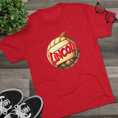Lincoln Retro Volleyball Tee, Tr-Blend, Super Soft Style T-Shirt, Perfect for Gameday