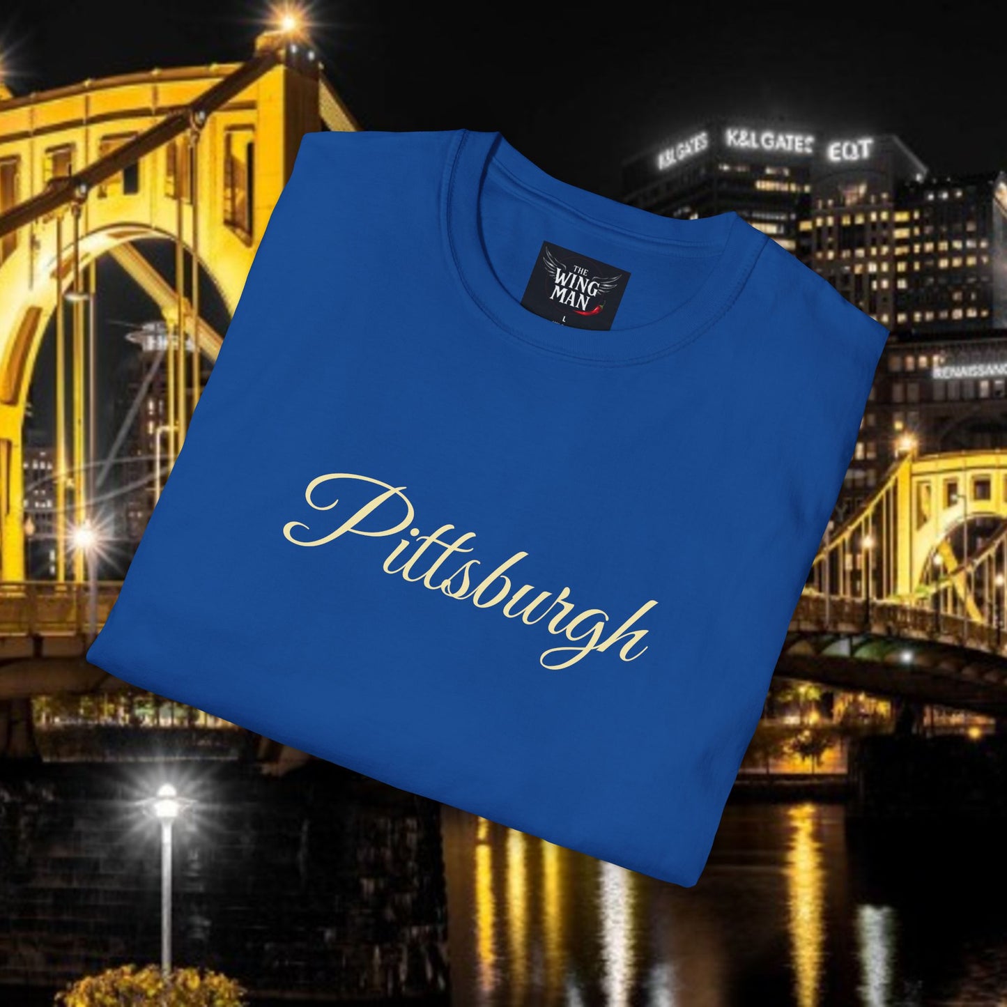 Pittsburgh Softstyle Tee, Unisex Graphic T-Shirt, Casual Wear, Sports Fan Apparel, Gift for Him/Her