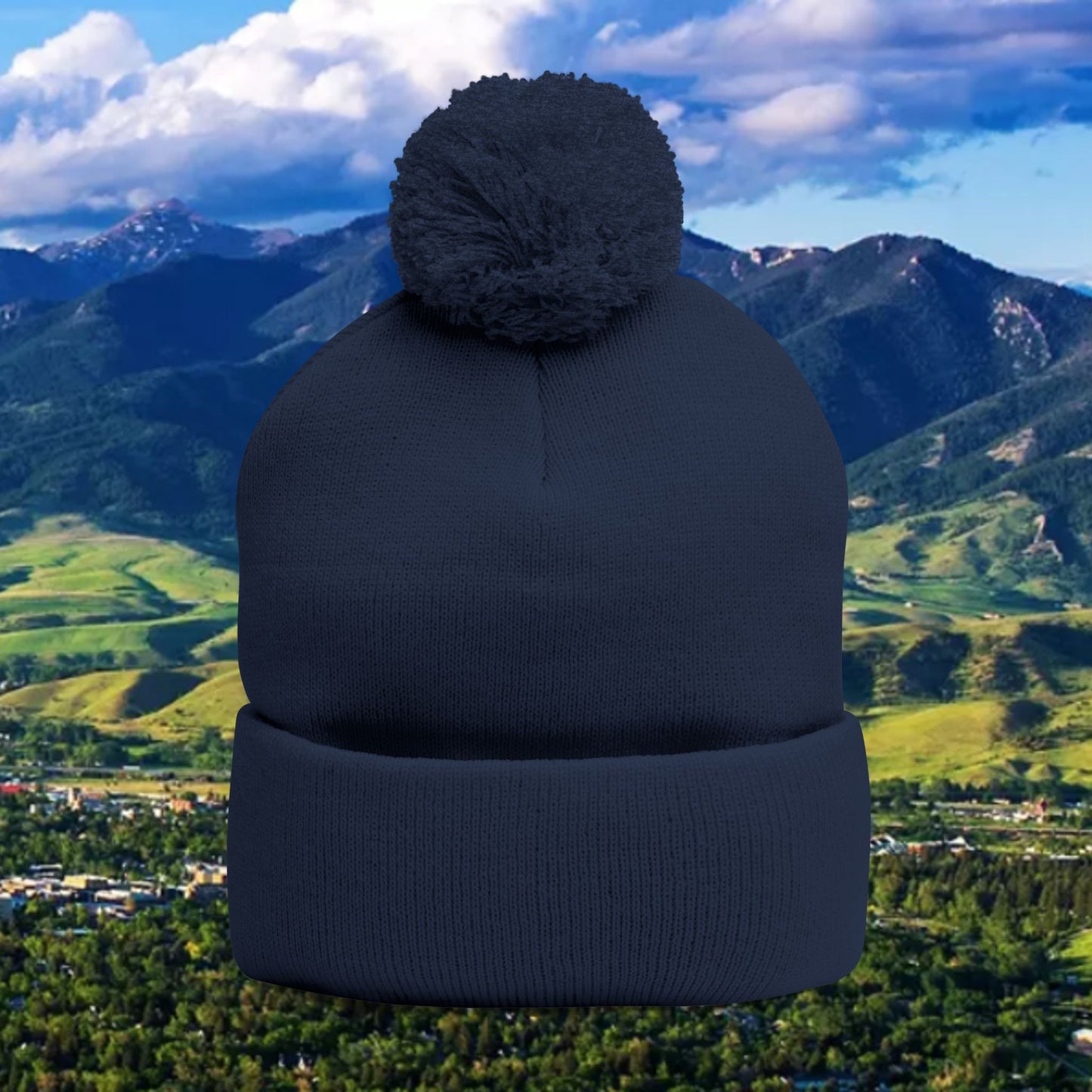 Bobcat Paw Print Pom-Pom Knit Cap, Warm Winter Beanie, Cat Fan Gift, Cozy Fashion Accessory, Great for Cold Games