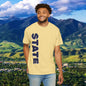 State Unisex Garment-Dyed T-shirt for Cat Fans and Gameday, Tailgate Shirt, Team Spirit Tee, College Football