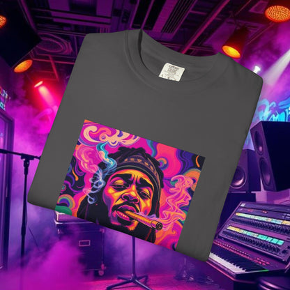 Vibrant Unisex Graphic Tee, Funky Smoke Art Shirt, Casual Streetwear, Gift for Music Lovers, Trendy Summer Top, Unique Festival Wear