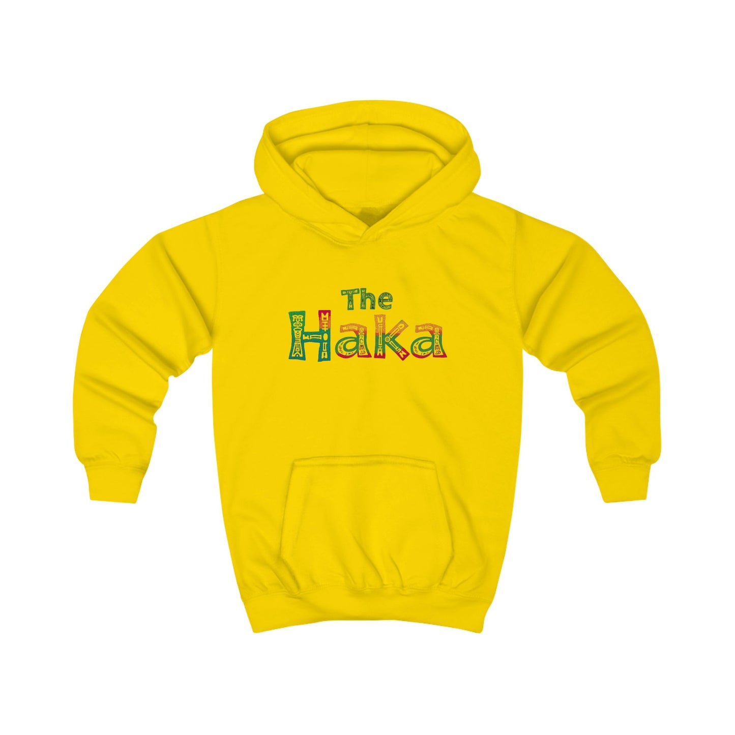 Kids Hoodie — "The Haka" Colorful Tribal Print