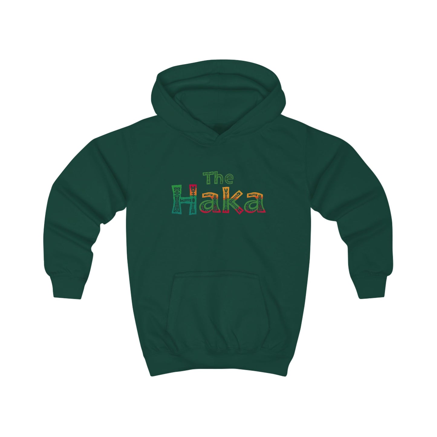 Kids Hoodie — "The Haka" Colorful Tribal Print