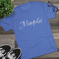 Memphis Script Tee — City Name Graphic T-Shirt, Tri-Blend Ultra Comfort, Perfect for a Night out or Gameday.