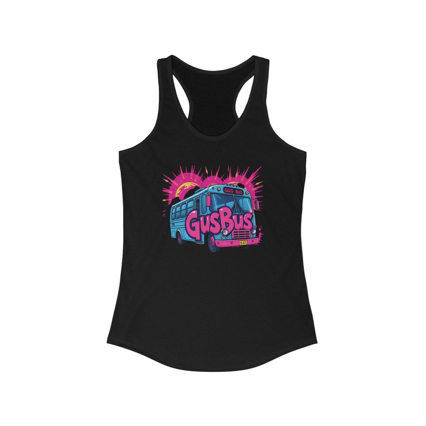 GusBus Women's Racerback Tank - Fun Summer Top, Festival Wear, Travel Shirt, Gift for Her, Bohemian Style