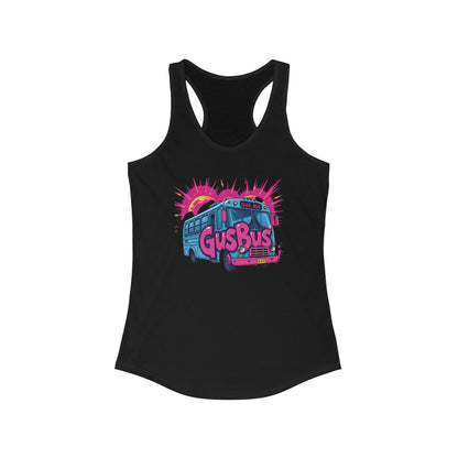 GusBus Women's Racerback Tank - Fun Summer Top, Festival Wear, Travel Shirt, Gift for Her, Bohemian Style