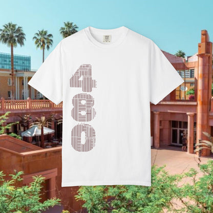Tempe Trident Tee — 480 Vertical Number Front, Tempe Graphic Back