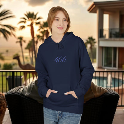 Montana Love Hoodie, MT Design, Cozy Stylish Unisex Fleece, 406 Front Back Print, Gift for Outdoorsy, Mountain Lover, Christmas, Birthday