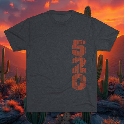 Wildcat Silhouette Graphic Tee — Vertical “520” Desert Crew Shirt, Tri-Blend