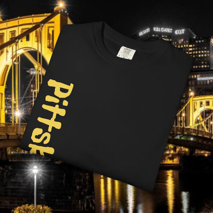 Pittsburgh Black & Yellow Vertical Tee