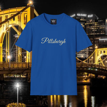 Pittsburgh Softstyle Tee, Unisex Graphic T-Shirt, Casual Wear, Sports Fan Apparel, Gift for Him/Her