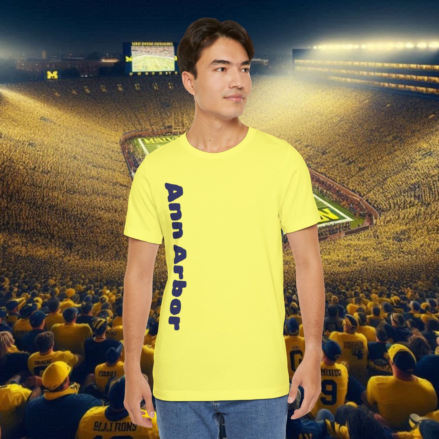 Ann Arbor Unisex Tee, College Spirit Shirt, Game Day Apparel, Casual Wear, Unique Graphic Tee