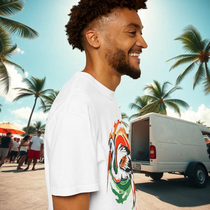 Ibis Artistic Graphic Design Tee, Unisex Garment-Dyed T-shirt, Perfect for Gameday or Beach, Sports Fan Shirt