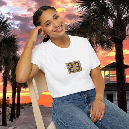 Baseball Stars Unisex Softstyle T-Shirt with Retro 23 Design, Casual Wear, Gift for Sports Lovers, Baseball Fans