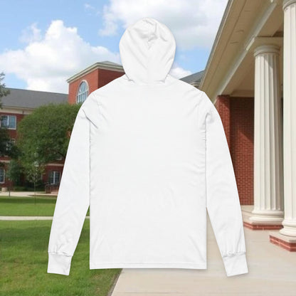 Unisex Hooded Long Sleeve Tee, Casual Wear, Tailgates and Gameday, Cozy Outerwear, Unique Gift for Him, Her & Kids