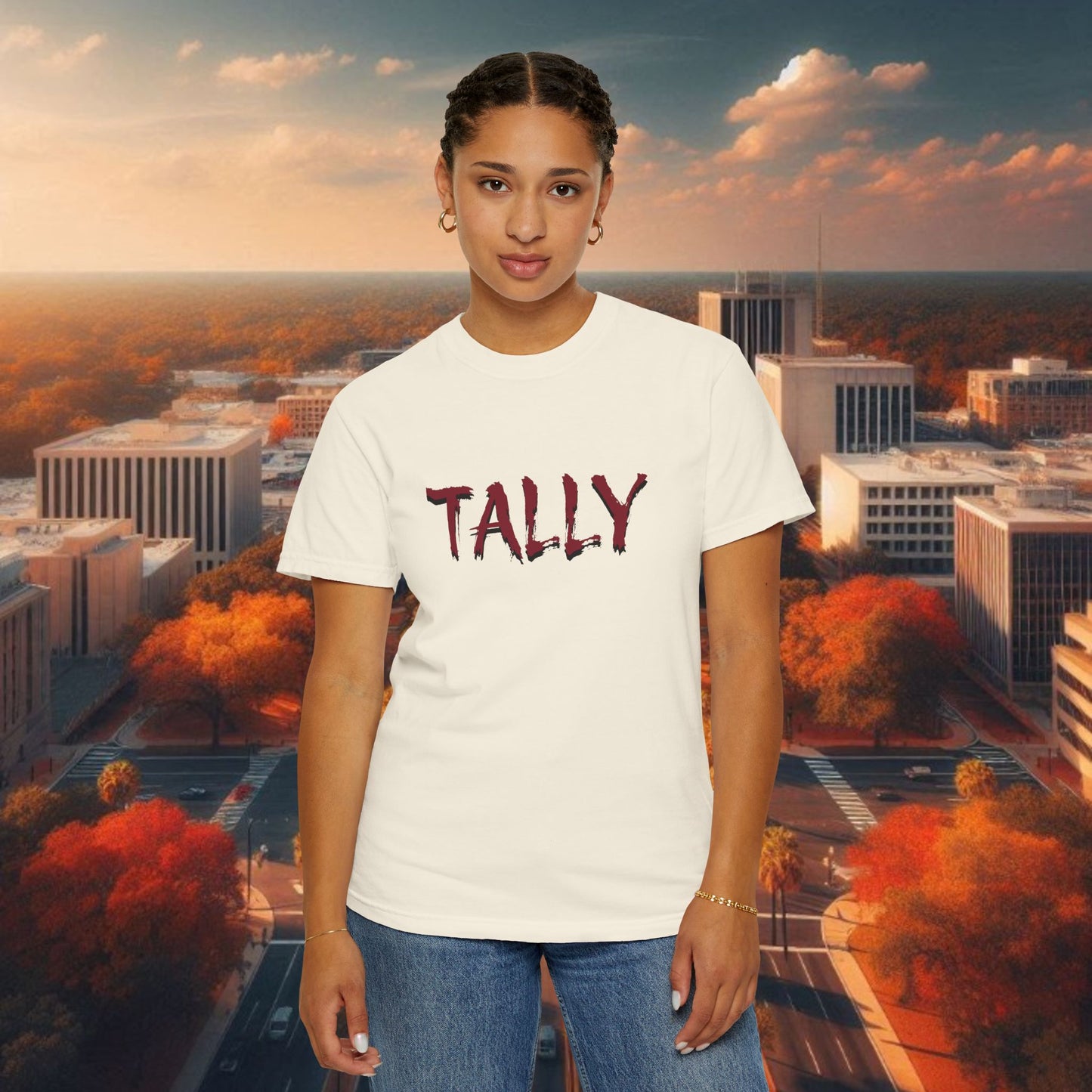 T-Shirt with 'TALLY' Print, Perfect for Game Day, Festival Wear, Casual Outings, and Sporting Events