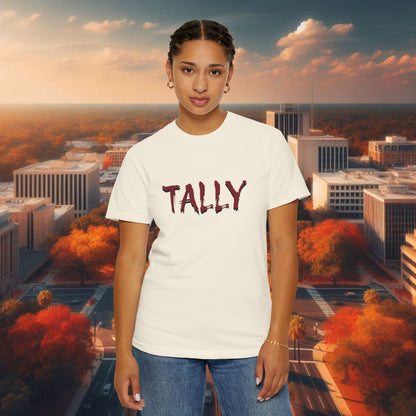 T-Shirt with 'TALLY' Print, Perfect for Game Day, Festival Wear, Casual Outings, and Sporting Events