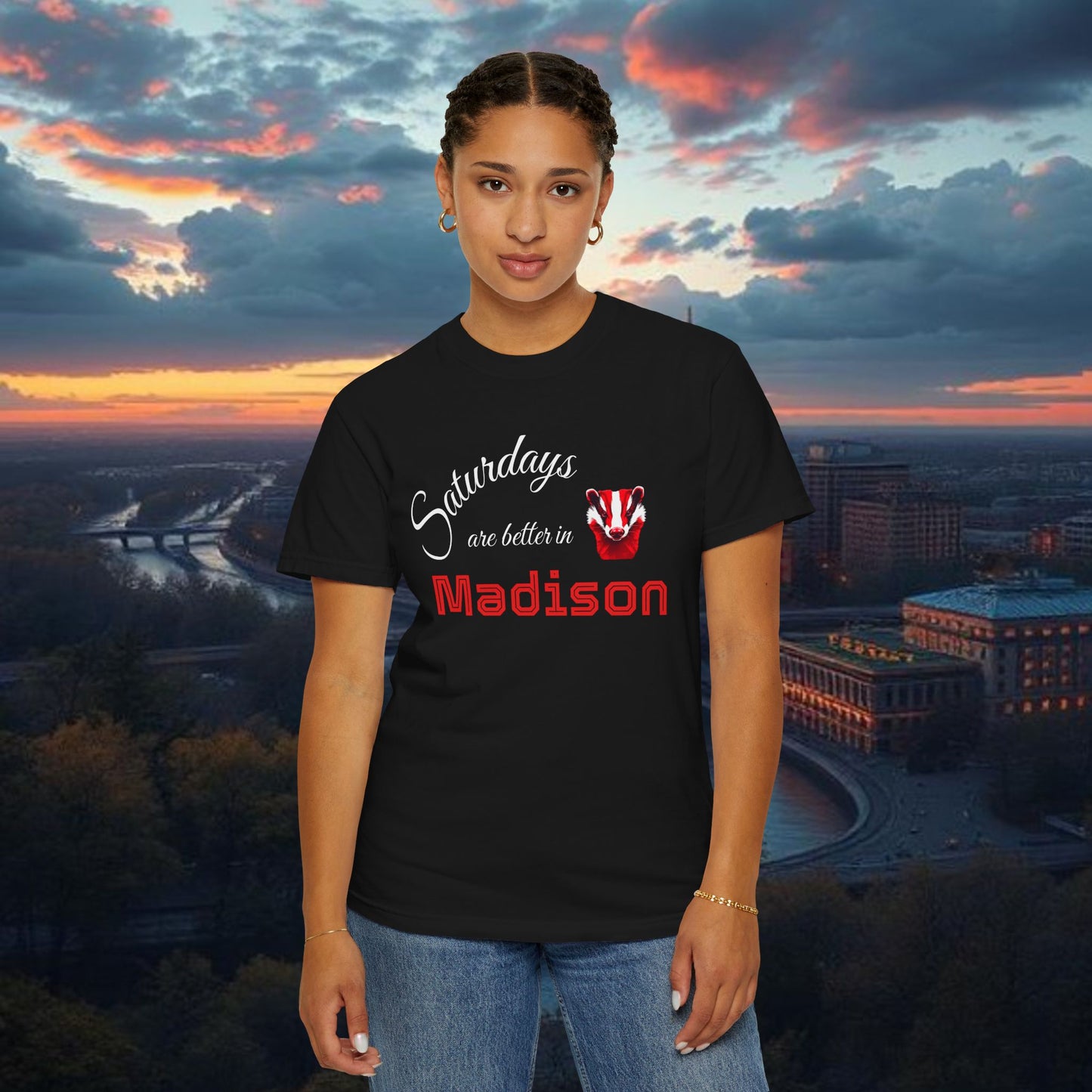 Madison Saturday T-Shirt | Perfect Gift for College Students, Casual Wear, Summer Outfits, Weekend Vibes, School Spirit Wear