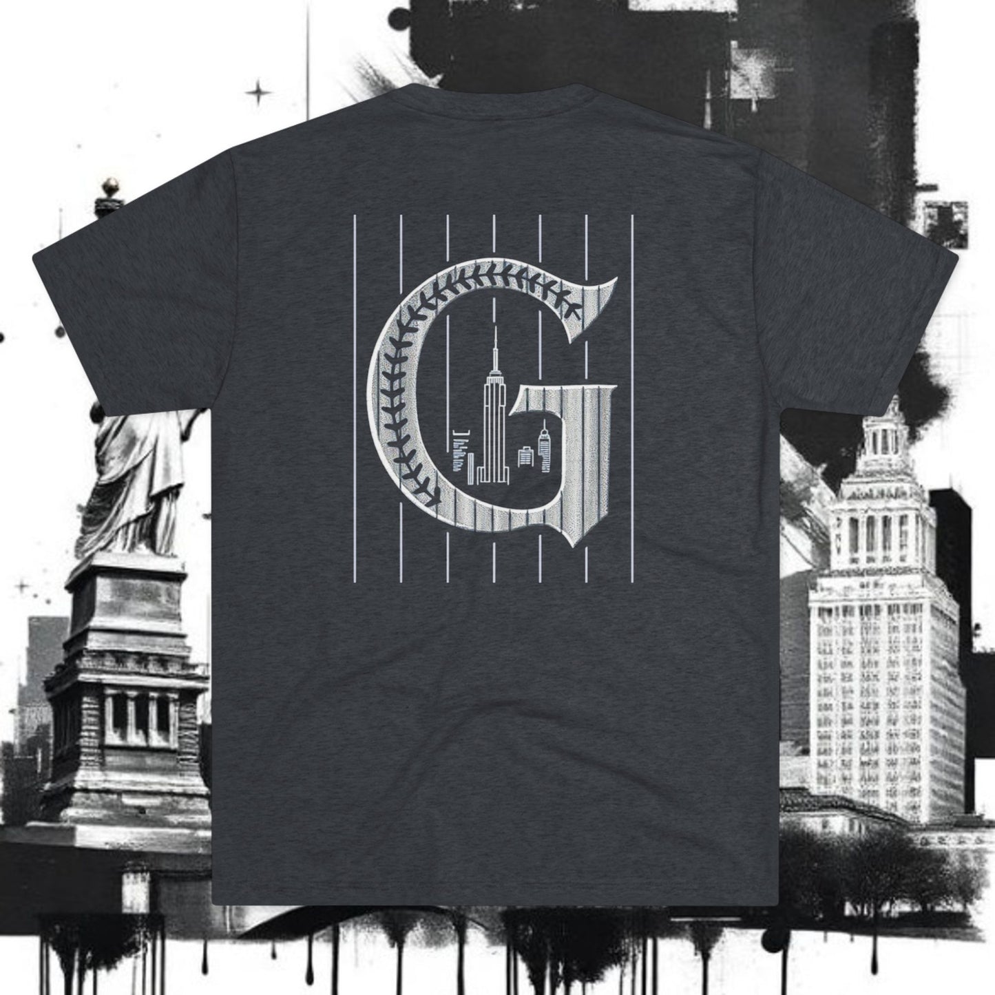 Baseball Silhouette Tee — New York 'G' Logo Short-Sleeve Shirt