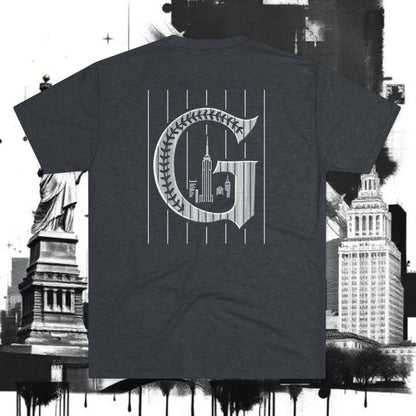 Baseball Silhouette Tee — New York 'G' Logo Short-Sleeve Shirt