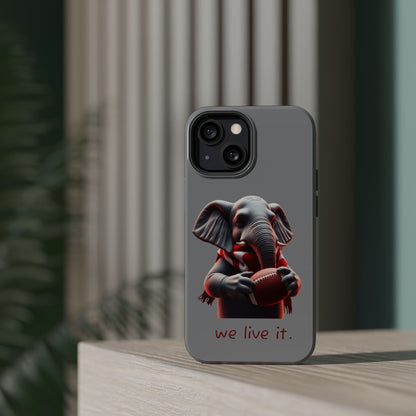 Elephant Football Case - Impact-Resistant Phone Cover, Unique Gift for Sports Lovers, Animal Case for Kids, Fun Accessories, Durable