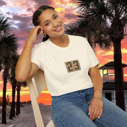 Baseball Stars Unisex Softstyle T-Shirt with Retro 23 Design, Casual Wear, Gift for Sports Lovers, Baseball Fans