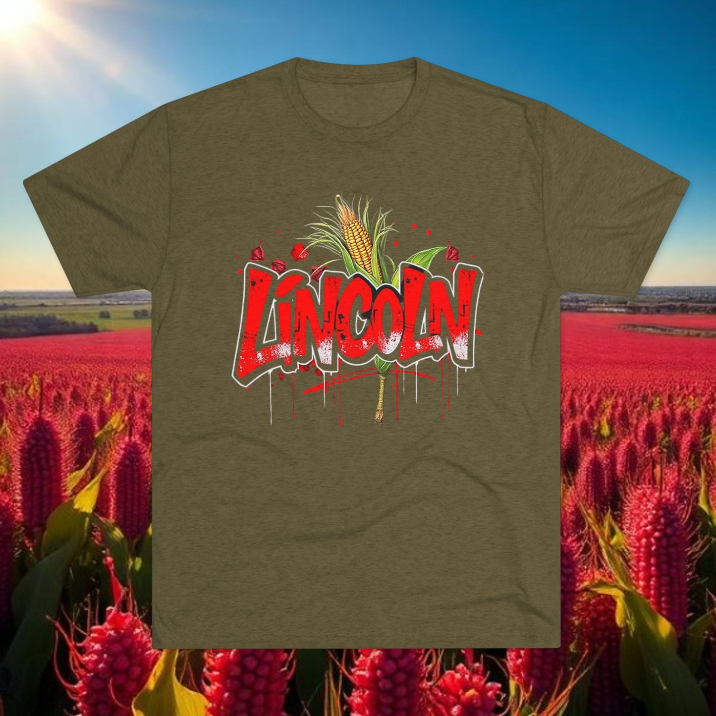 Lincoln Graffiti Tee – Cornfield Harvest Design