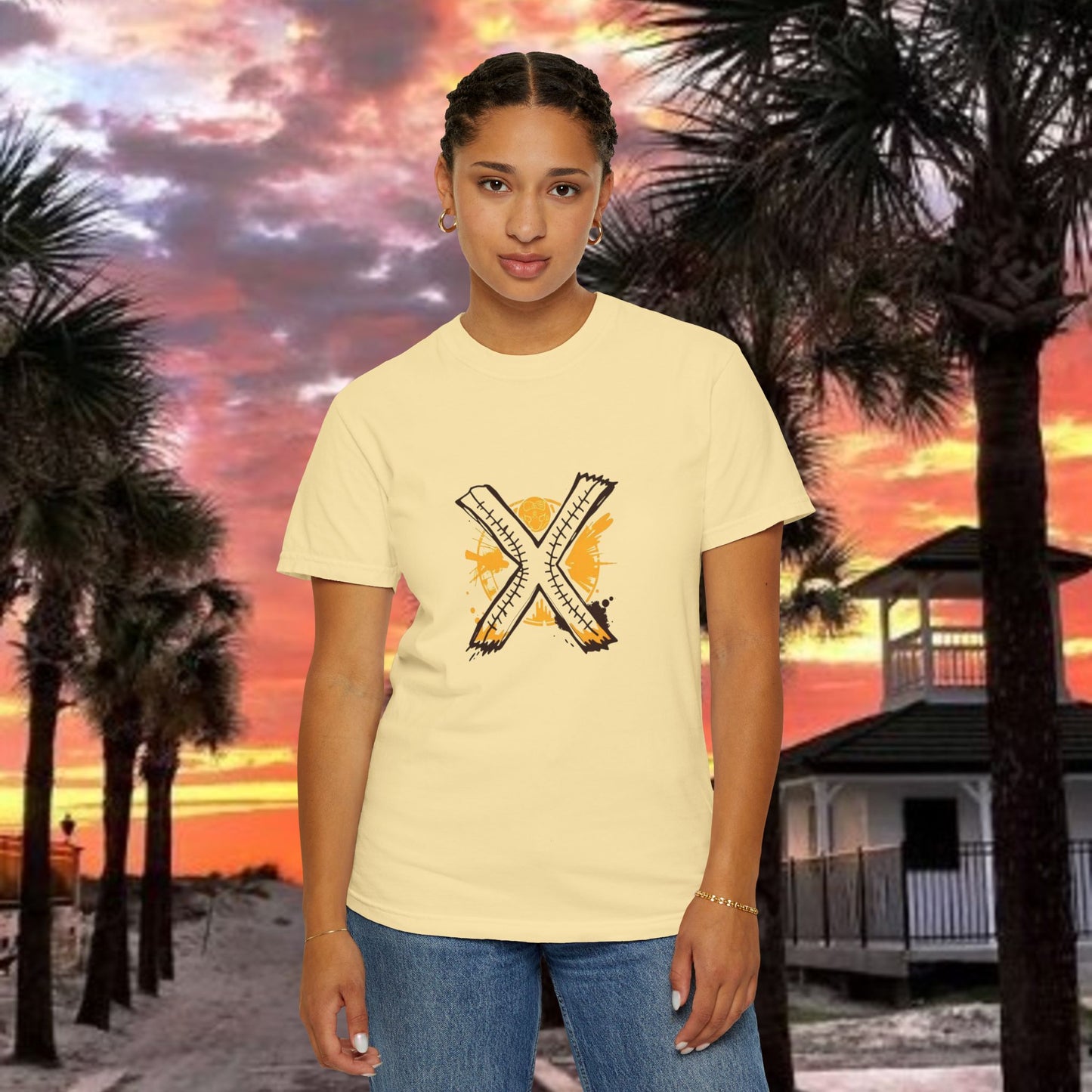 Xander Fan Unisex Garment-Dyed T-Shirt with Fun Graphics | Casual Wear, Gift for Friends, Padres Gameday, Trendy Outfit, Street Style