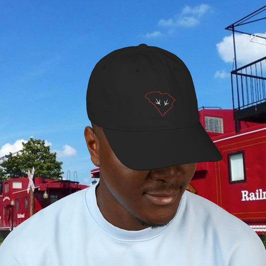 South Carolina Cap with Embroidered Heart Design, Perfect for Sports Fans, Gift for Holidays, Casual Daily Wear, Eco-Friendly Hat