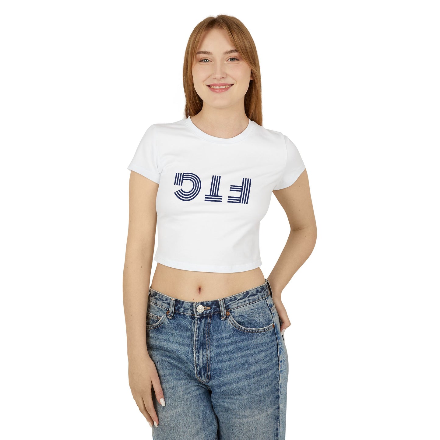 Upside Down FTG Stylish Women's Baby Tee - Trendy Crop Top, Casual Outfits, Birthday Gift, Bobcat Games, Everyday Essentials